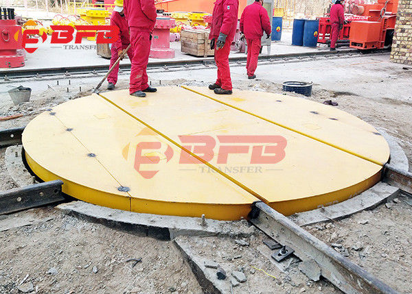 Περιστρεφόμενη πλατφόρμα επιτραπέζιων ραγών στροφής 200 τόνου για τον κινητήριο σιδηρόδρομο