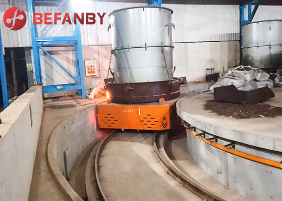 Motorized Railway Boiler Factory Ladle With Heat Proof Transfer Carts