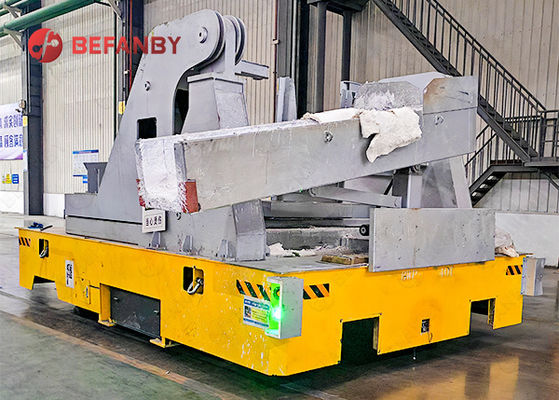 Heavy Load Mold Factory Automatic Dumping Device No Rail Transfer Cart
