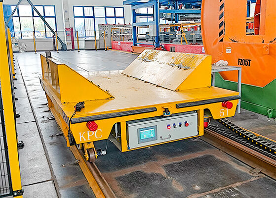 5T Load Capacity Rail Transfer Cart With V Frame Device And Battery Operated Power Supply