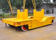 Hydraulic Lifting System Motorized Rail Cart , Material Transfer Trolley Aluminium Coil Cart