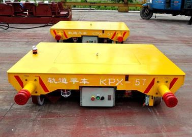 Flat Bed Material Transfer Trolley , Foundry Plant Battery Transfer Cart Small Table