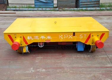 Steel Cast Wheel Material Transfer Trolley , Self - Propelled Motorized Material Handling Carts Railway Transfer Cart